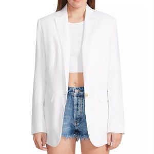 BB Dakota Linen On the Edge Blazer in White